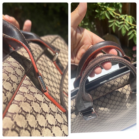 CELINE Macadam Pattern canvas computer ,travel or school bag.😍UNISEX. RARE - Picture 5 of 16